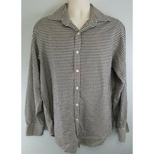 Michael Kors Brown and White Pattern Long Sleeve M